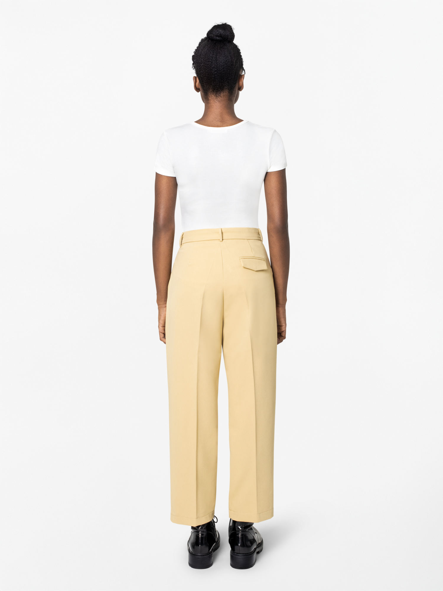High-Waisted Pleated Trousers