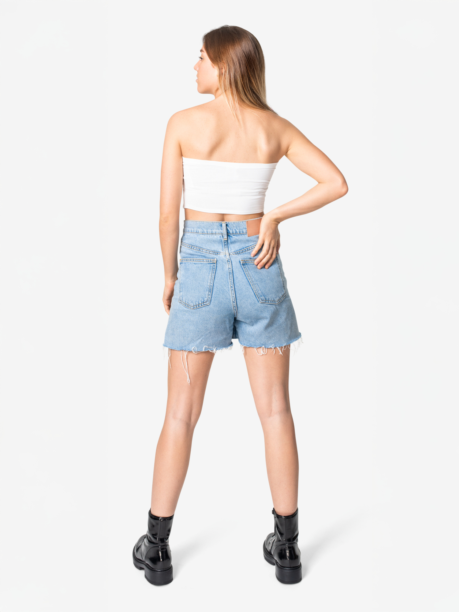 Distressed Denim Shorts
