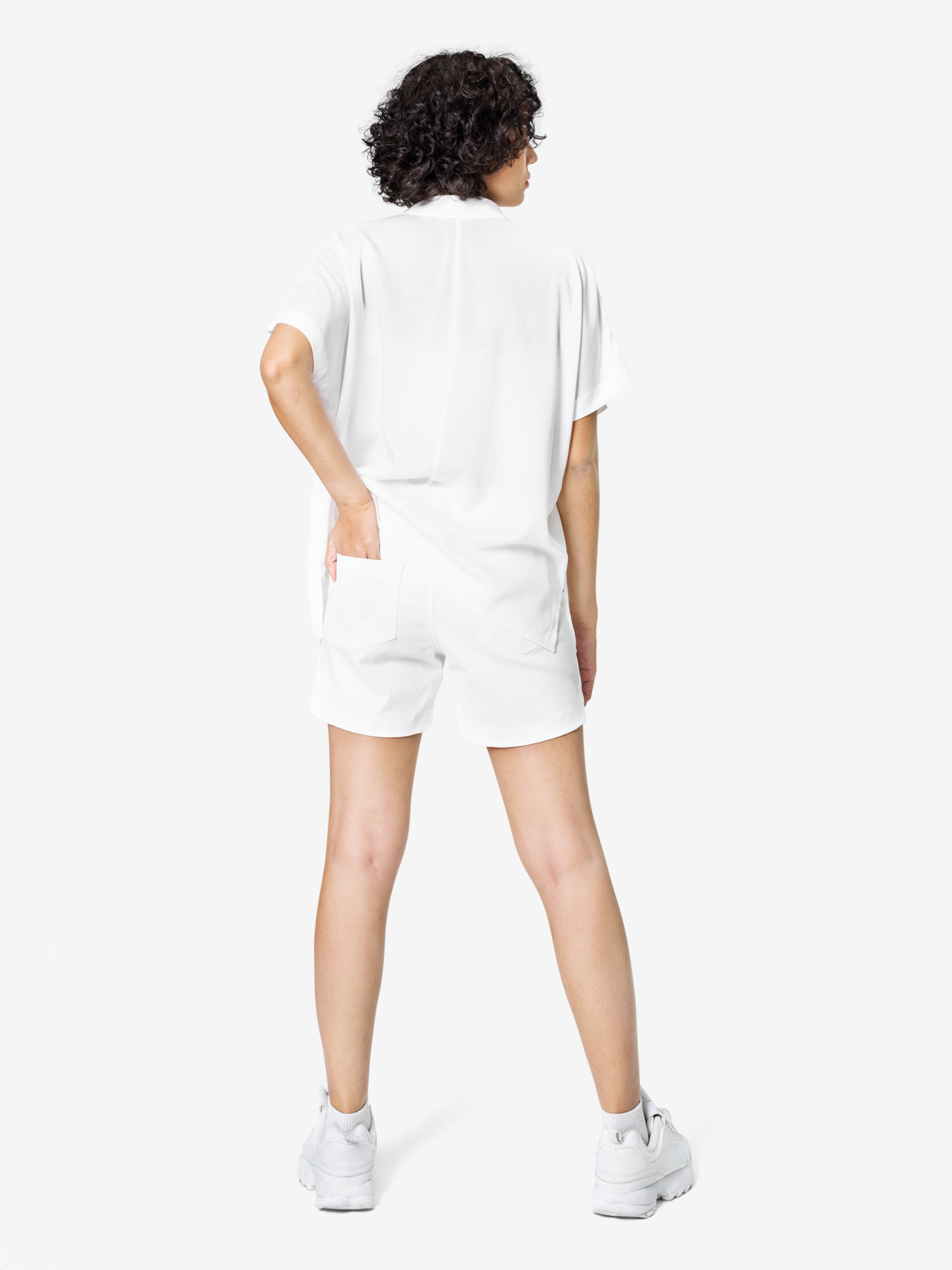 Relaxed Fit Button-Down Shorts