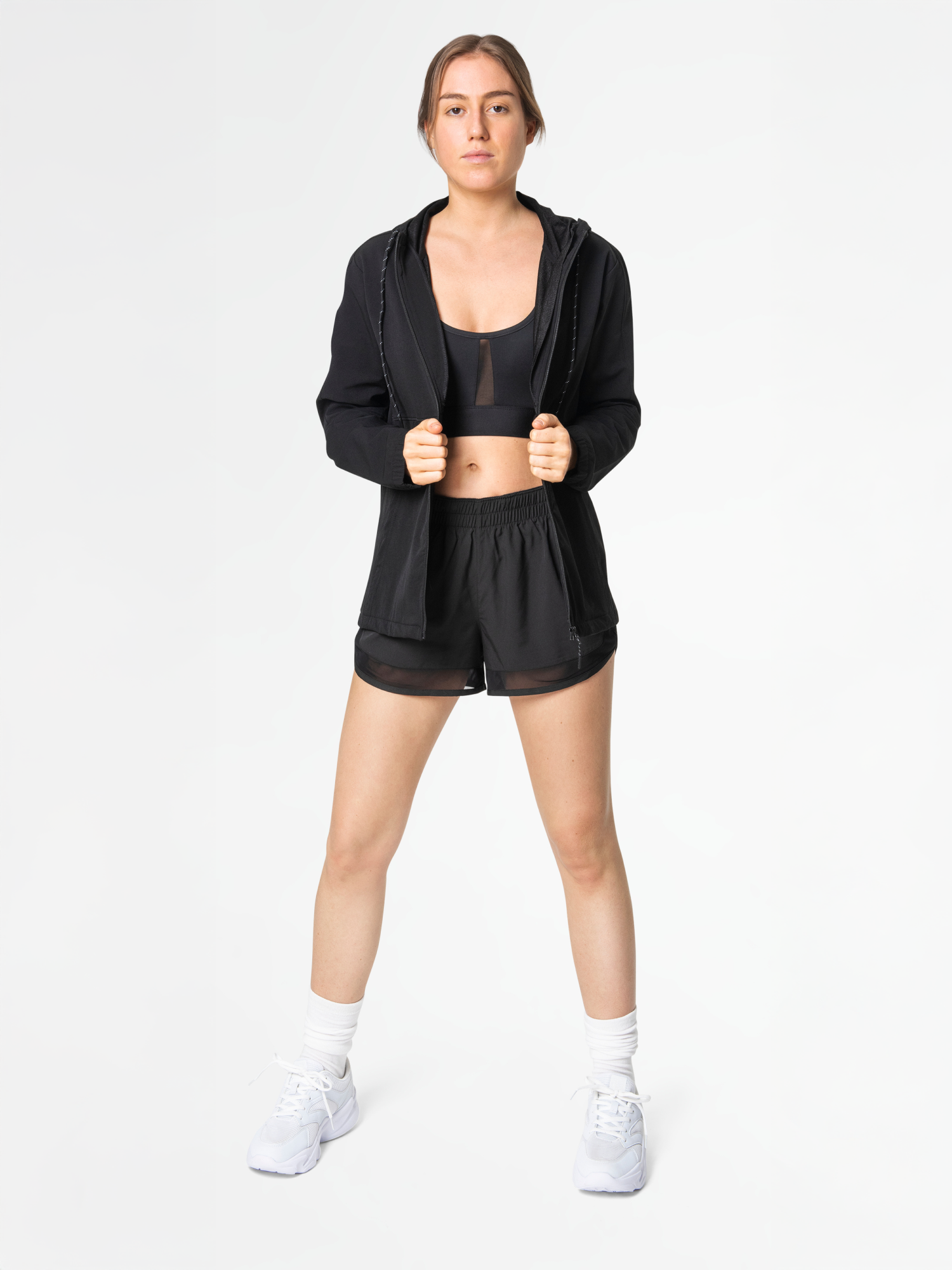 Sporty Hoodie and Shorts Set
