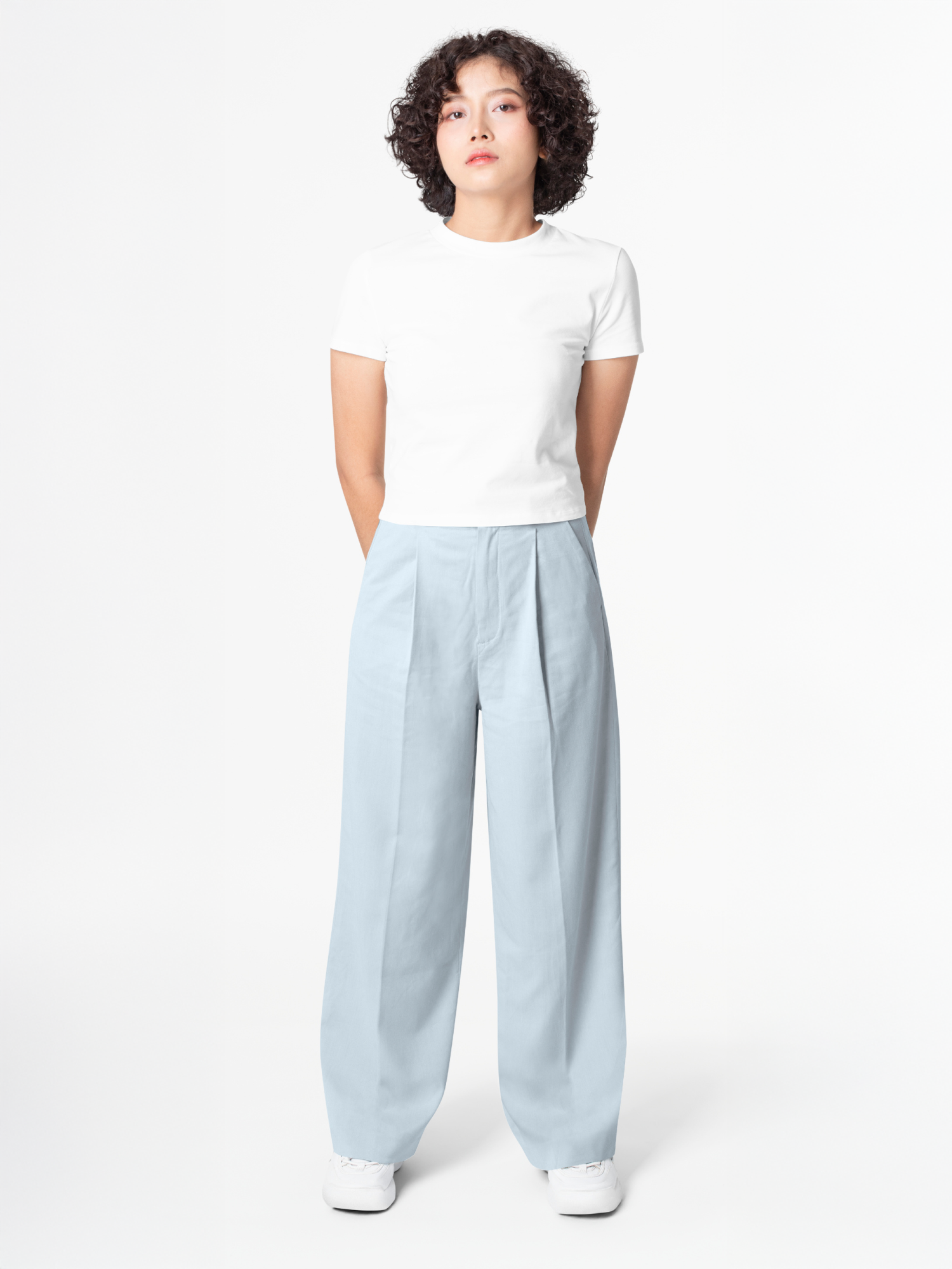Pleated Wide-Leg Pants