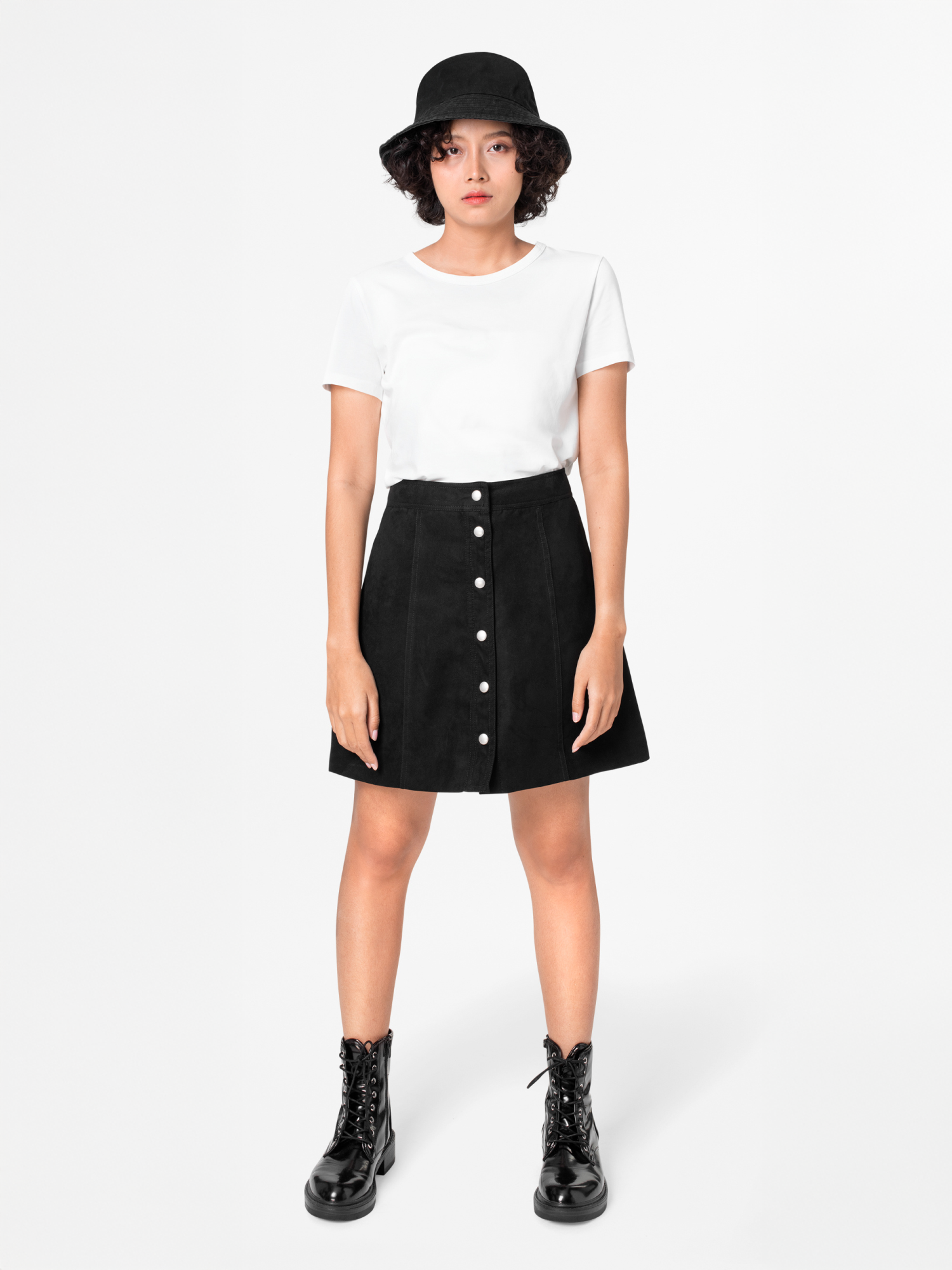 Button-Down A-Line Skirt