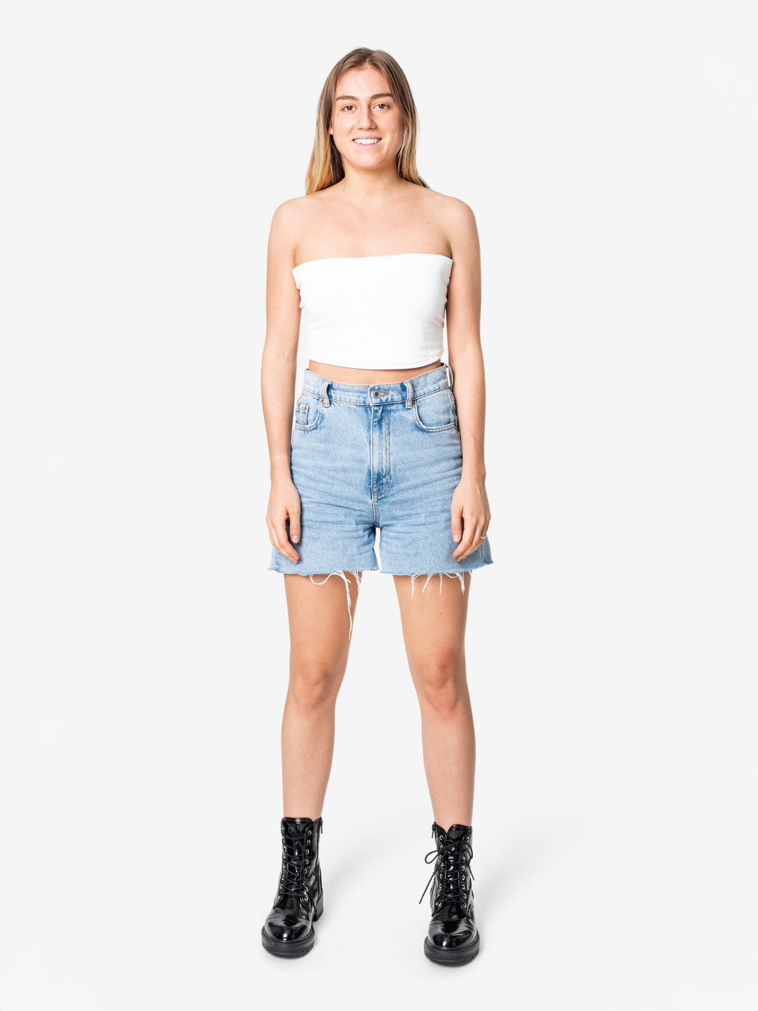 Distressed Denim Shorts